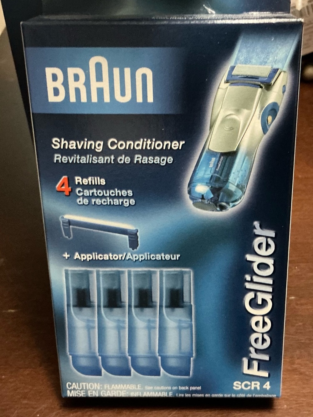 Braun FreeGlider Shaving Conditioner Refills - Blue (4 Pack)